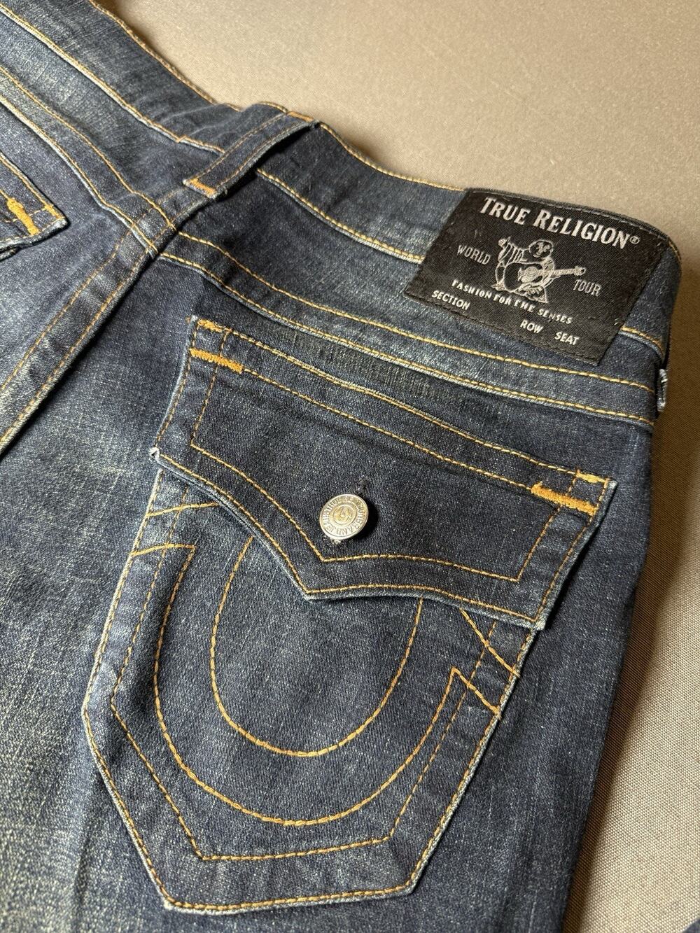 True Religion Men's Geno Slim Fit Straight Jeans, Size 31